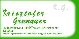 krisztofer grunauer business card